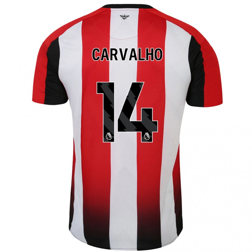 Danxen Mænd Fábio Carvalho #14 Rød Hvid Hjemmebane Spillertrøjer 2024/25 Trøje T-Shirt