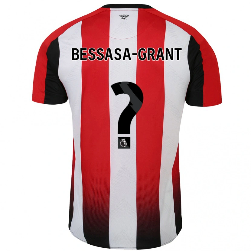 Danxen Mænd Mekhai Bessasa-Grant #0 Rød Hvid Hjemmebane Spillertrøjer 2024/25 Trøje T-Shirt