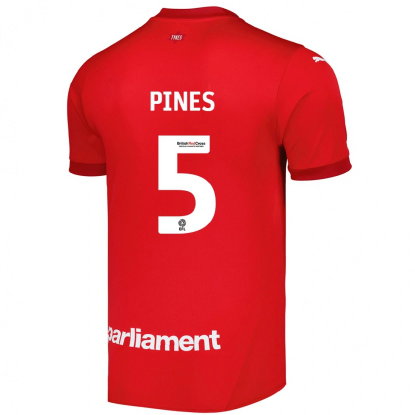 Danxen Mænd Donovan Pines #5 Rød Hjemmebane Spillertrøjer 2024/25 Trøje T-Shirt