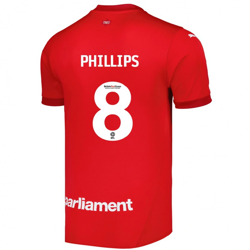 Danxen Mænd Adam Phillips #8 Rød Hjemmebane Spillertrøjer 2024/25 Trøje T-Shirt
