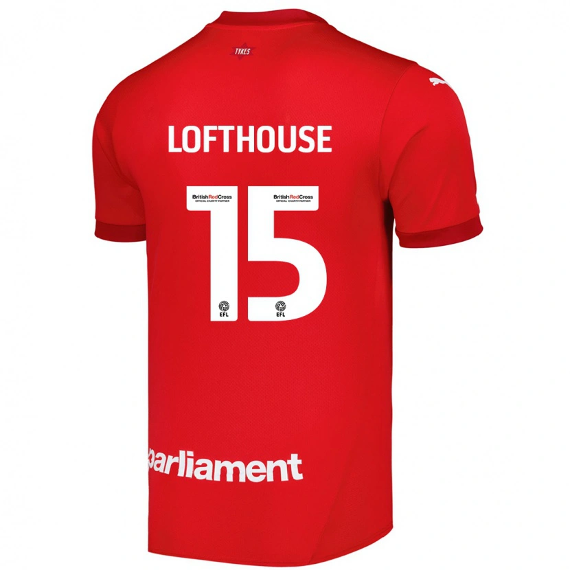 Danxen Mænd Kyran Lofthouse #15 Rød Hjemmebane Spillertrøjer 2024/25 Trøje T-Shirt