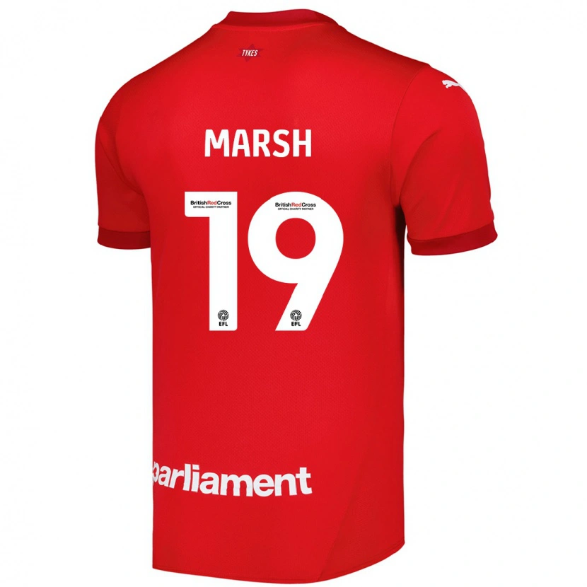 Danxen Mænd Aiden Marsh #19 Rød Hjemmebane Spillertrøjer 2024/25 Trøje T-Shirt