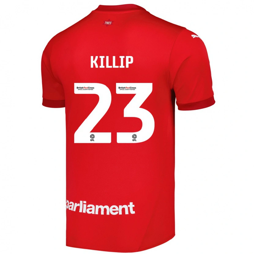Danxen Mænd Ben Killip #23 Rød Hjemmebane Spillertrøjer 2024/25 Trøje T-Shirt