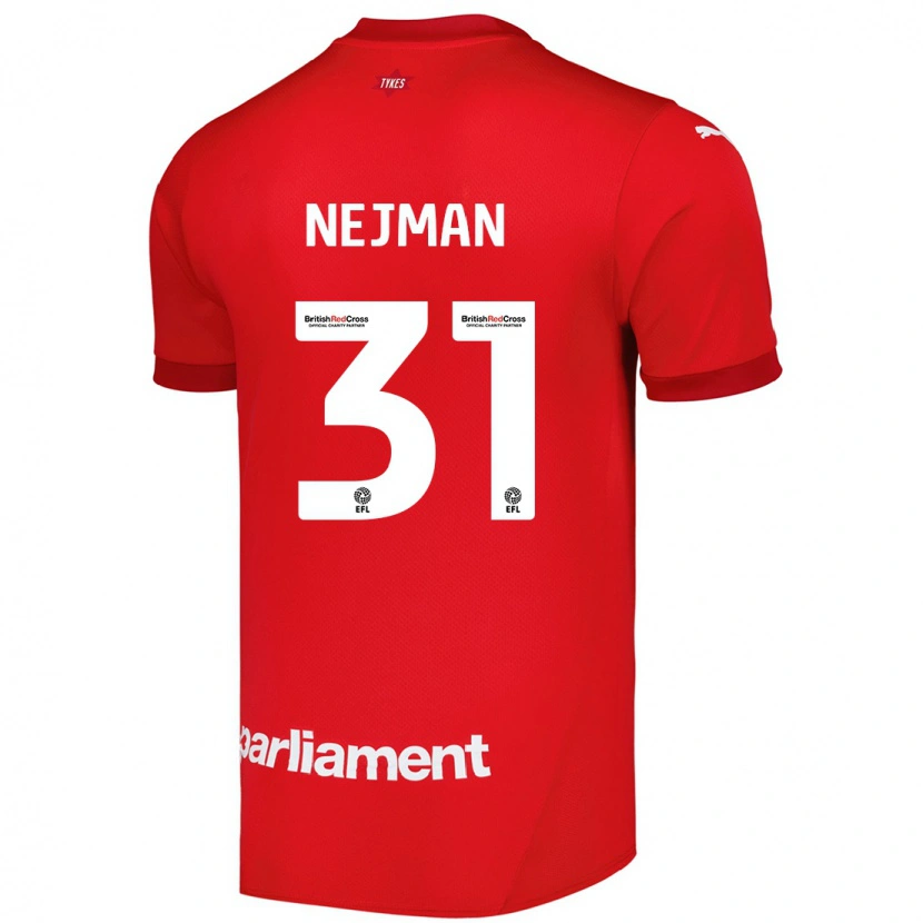 Danxen Mænd Harrison Nejman #31 Rød Hjemmebane Spillertrøjer 2024/25 Trøje T-Shirt