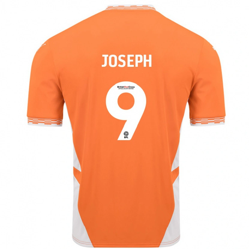Danxen Mænd Kyle Joseph #9 Orange Hvid Hjemmebane Spillertrøjer 2024/25 Trøje T-Shirt