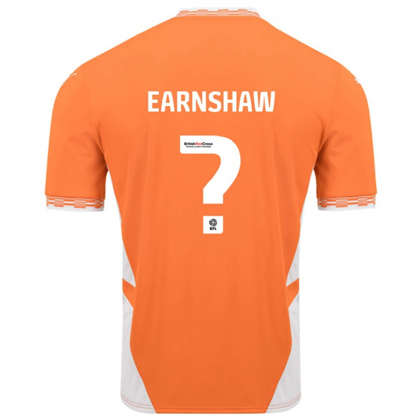 Danxen Mænd Alice Earnshaw #0 Orange Hvid Hjemmebane Spillertrøjer 2024/25 Trøje T-Shirt