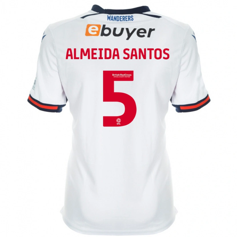 Danxen Mænd Ricardo Santos #5 Hvid Hjemmebane Spillertrøjer 2024/25 Trøje T-Shirt