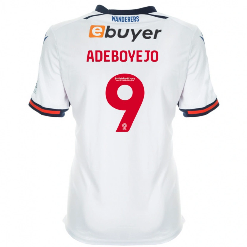 Danxen Mænd Victor Adeboyejo #9 Hvid Hjemmebane Spillertrøjer 2024/25 Trøje T-Shirt