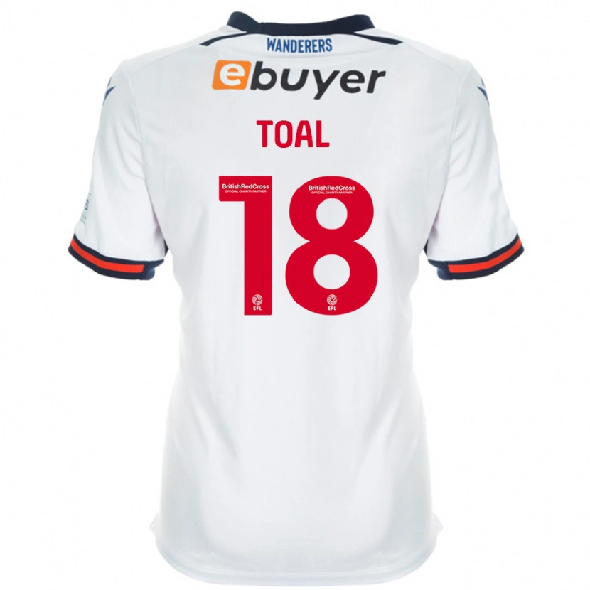 Danxen Mænd Eoin Toal #18 Hvid Hjemmebane Spillertrøjer 2024/25 Trøje T-Shirt