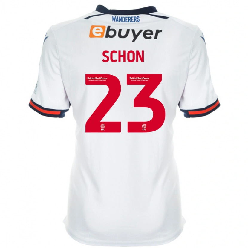 Danxen Mænd Szabolcs Schön #23 Hvid Hjemmebane Spillertrøjer 2024/25 Trøje T-Shirt