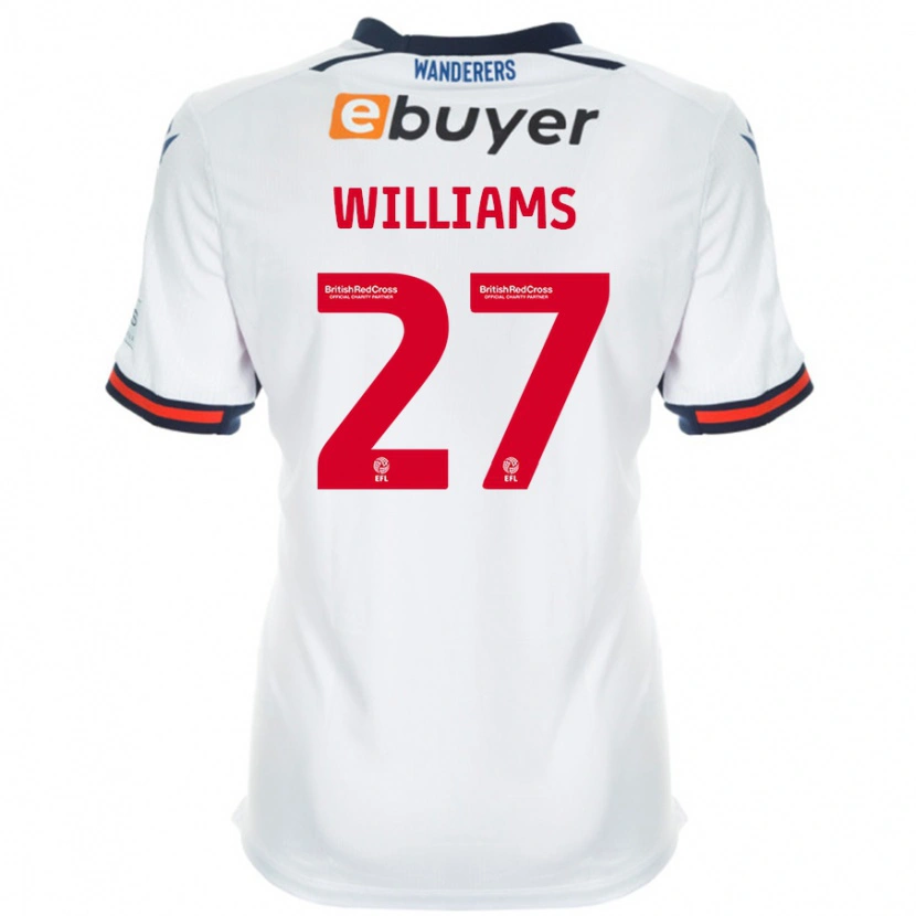 Danxen Mænd Randell Williams #27 Hvid Hjemmebane Spillertrøjer 2024/25 Trøje T-Shirt