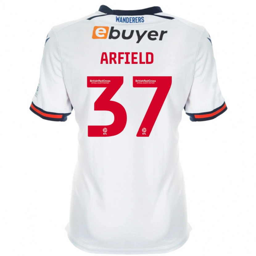 Danxen Mænd Scott Arfield #37 Hvid Hjemmebane Spillertrøjer 2024/25 Trøje T-Shirt