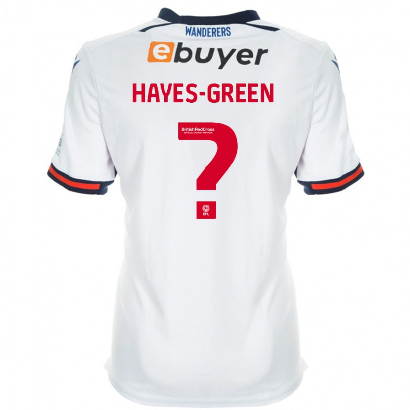 Danxen Mænd Charlie Hayes-Green #0 Hvid Hjemmebane Spillertrøjer 2024/25 Trøje T-Shirt