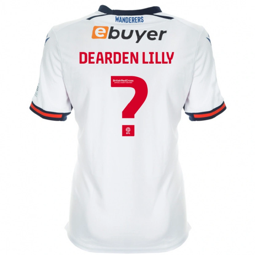 Danxen Mænd Jessica Dearden-Lilly #0 Hvid Hjemmebane Spillertrøjer 2024/25 Trøje T-Shirt