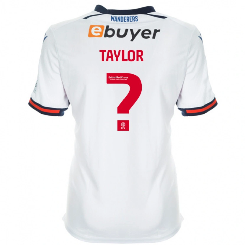 Danxen Mænd Lacey Taylor #0 Hvid Hjemmebane Spillertrøjer 2024/25 Trøje T-Shirt