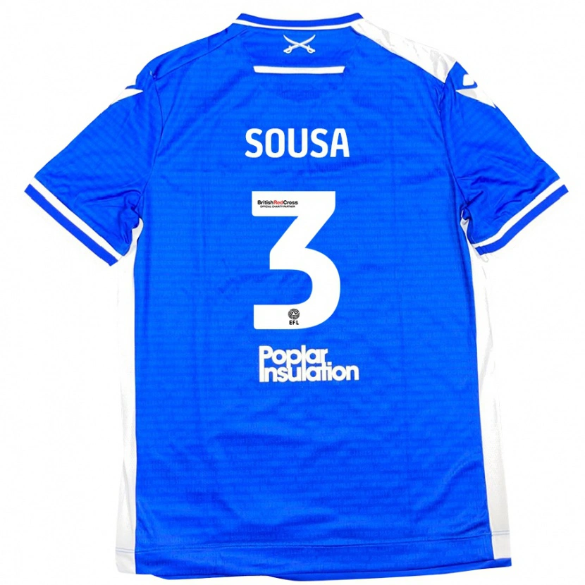 Danxen Mænd Lino Sousa #3 Blå Hvid Hjemmebane Spillertrøjer 2024/25 Trøje T-Shirt