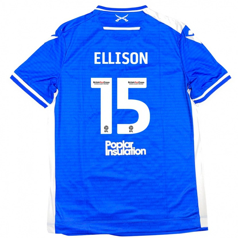 Danxen Mænd Dan Ellison #15 Blå Hvid Hjemmebane Spillertrøjer 2024/25 Trøje T-Shirt