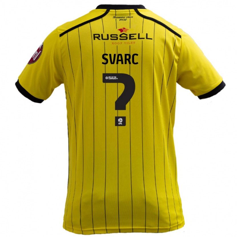Danxen Mænd Kia Svarc #0 Gul Hjemmebane Spillertrøjer 2024/25 Trøje T-Shirt