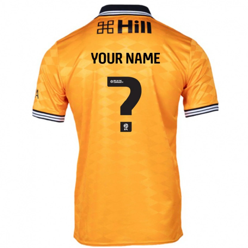 Danxen Mænd Dit Navn #0 Orange Hjemmebane Spillertrøjer 2024/25 Trøje T-Shirt