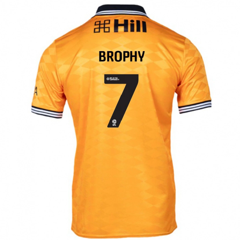 Danxen Mænd James Brophy #7 Orange Hjemmebane Spillertrøjer 2024/25 Trøje T-Shirt
