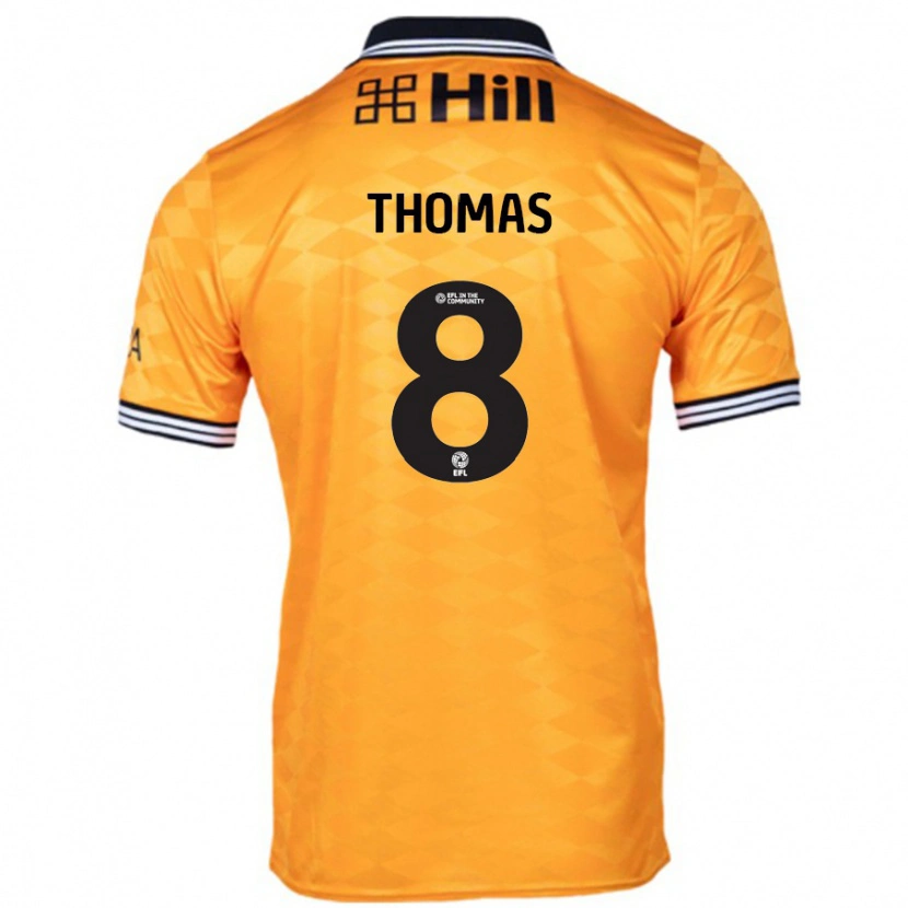Danxen Mænd George Thomas #8 Orange Hjemmebane Spillertrøjer 2024/25 Trøje T-Shirt