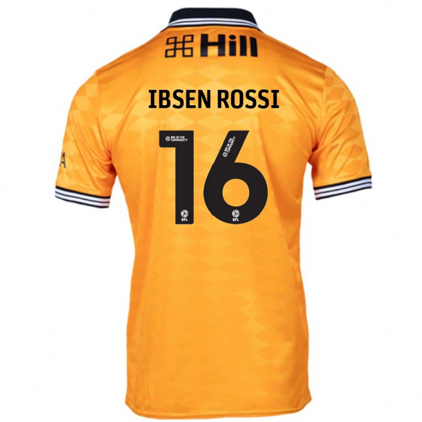 Danxen Mænd Zeno Ibsen Rossi #16 Orange Hjemmebane Spillertrøjer 2024/25 Trøje T-Shirt