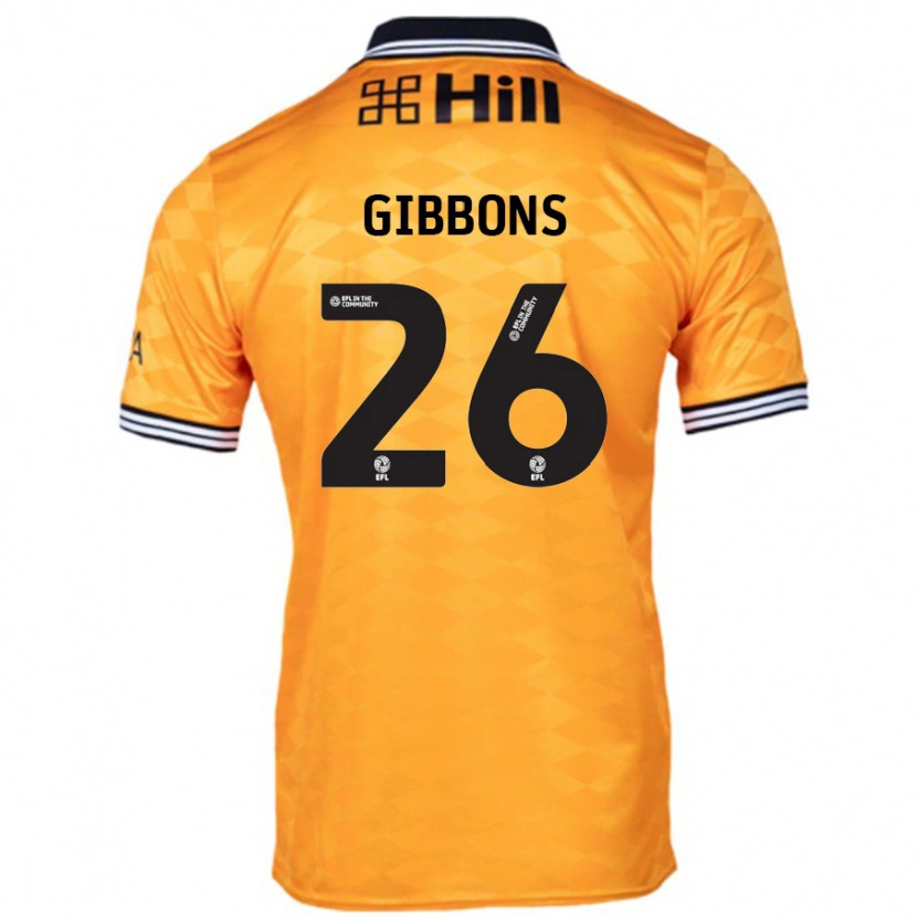 Danxen Mænd James Gibbons #26 Orange Hjemmebane Spillertrøjer 2024/25 Trøje T-Shirt