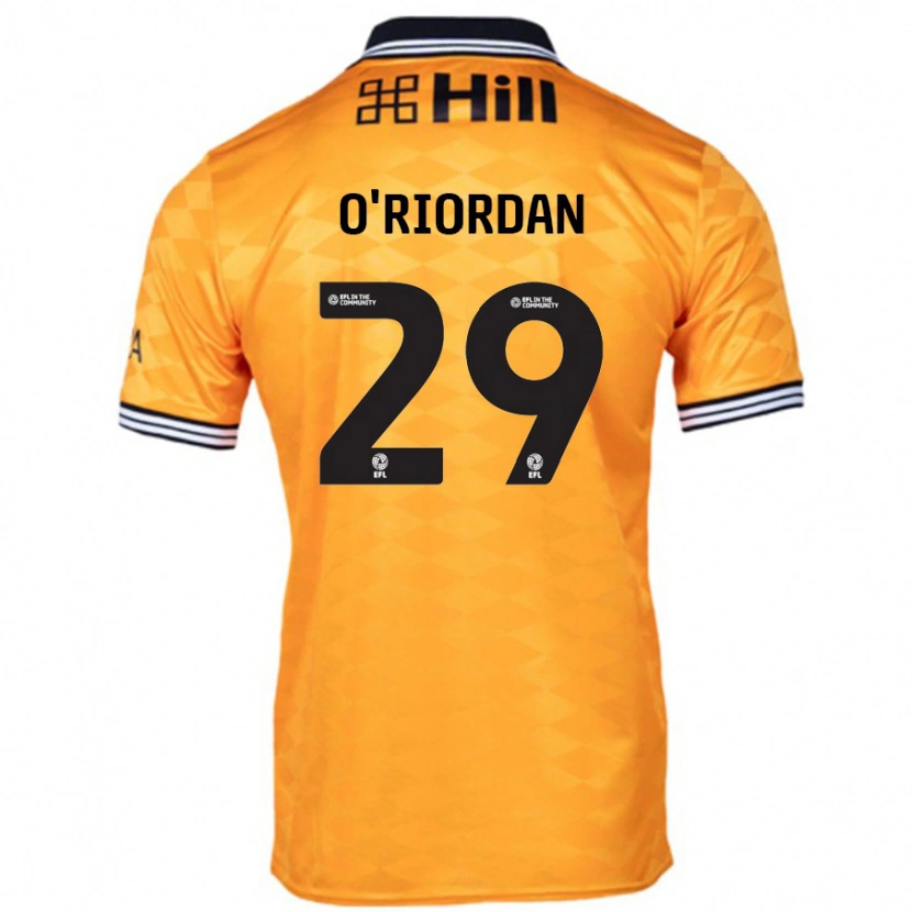 Danxen Mænd Connor O'riordan #29 Orange Hjemmebane Spillertrøjer 2024/25 Trøje T-Shirt
