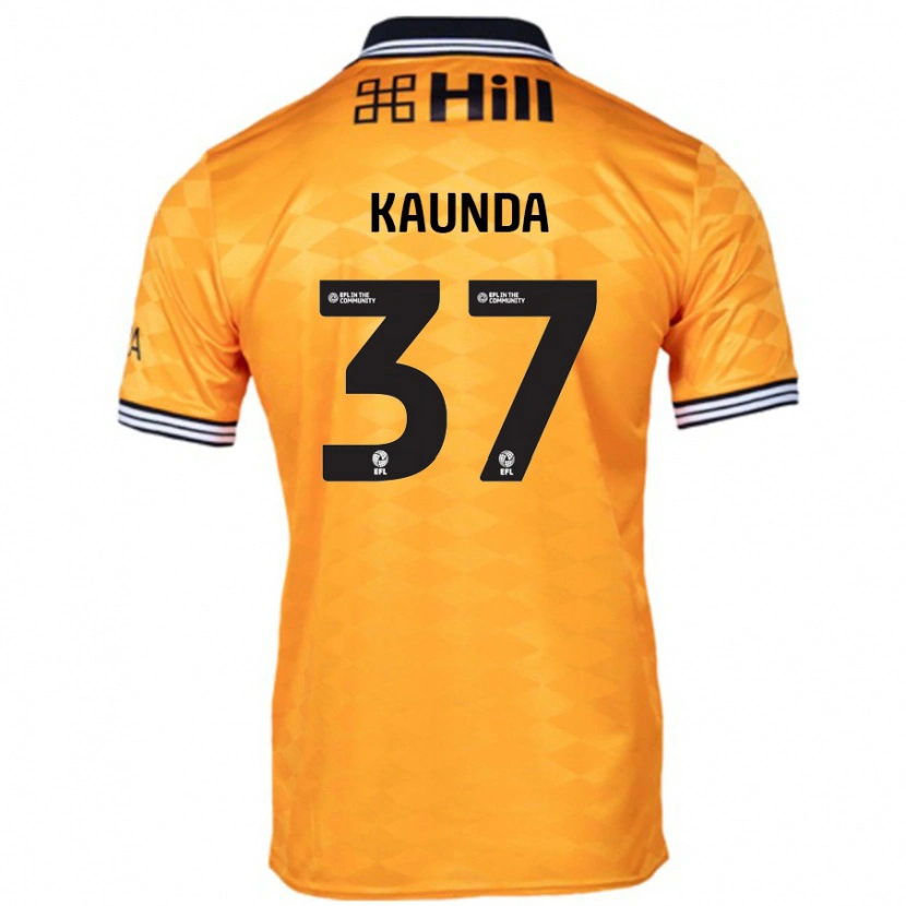Danxen Mænd Amaru Kaunda #37 Orange Hjemmebane Spillertrøjer 2024/25 Trøje T-Shirt