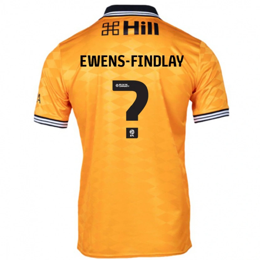 Danxen Mænd Ty Ewens-Findlay #0 Orange Hjemmebane Spillertrøjer 2024/25 Trøje T-Shirt