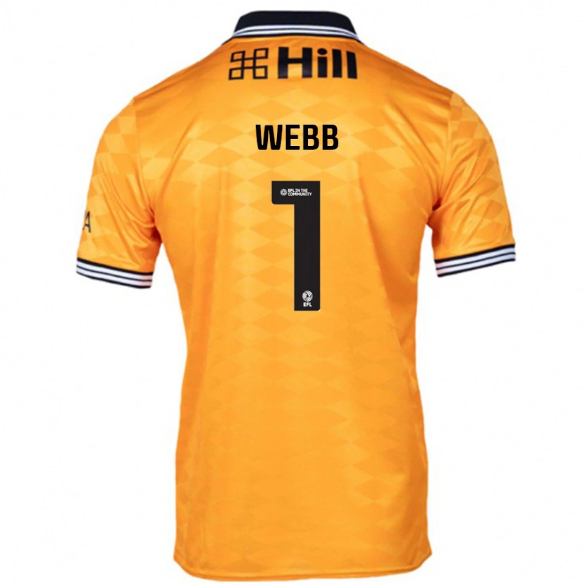 Danxen Mænd Lauren Webb #1 Orange Hjemmebane Spillertrøjer 2024/25 Trøje T-Shirt
