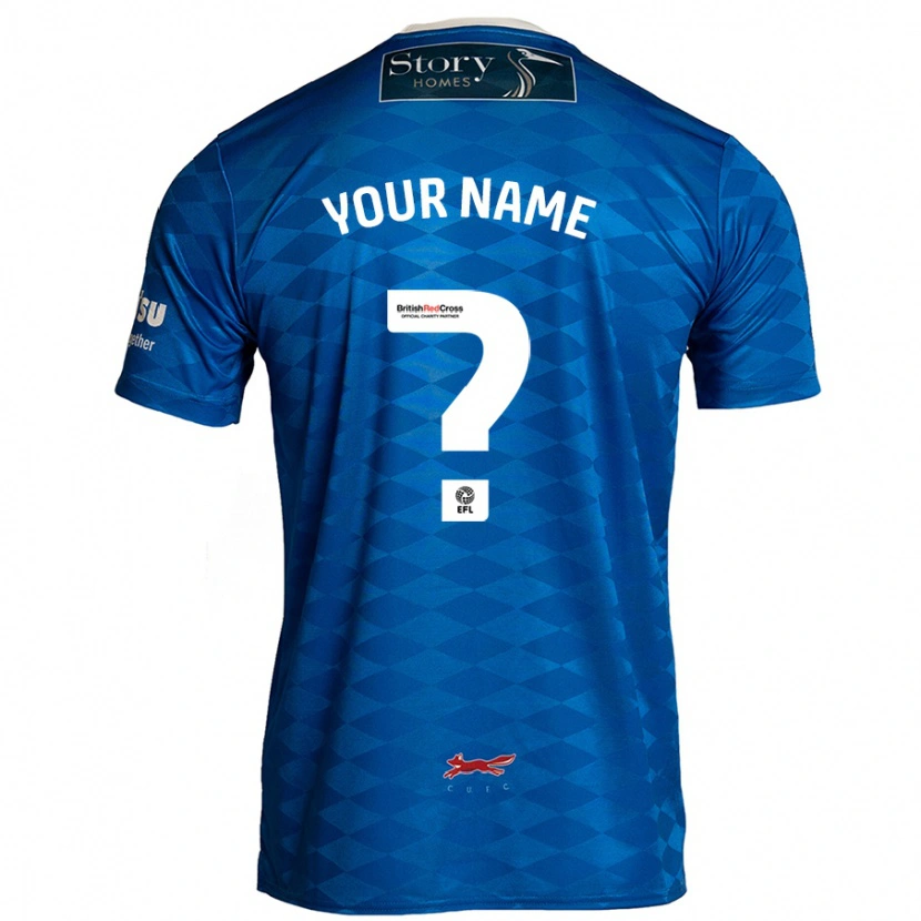 Danxen Mænd Dit Navn #0 Blå Hjemmebane Spillertrøjer 2024/25 Trøje T-Shirt