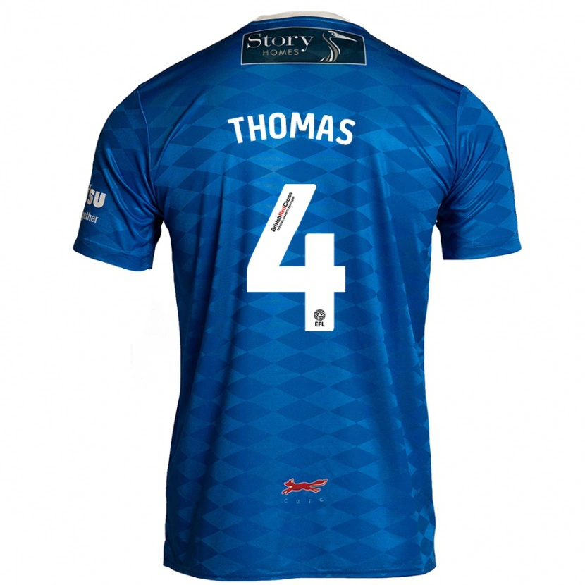 Danxen Mænd Terell Thomas #4 Blå Hjemmebane Spillertrøjer 2024/25 Trøje T-Shirt