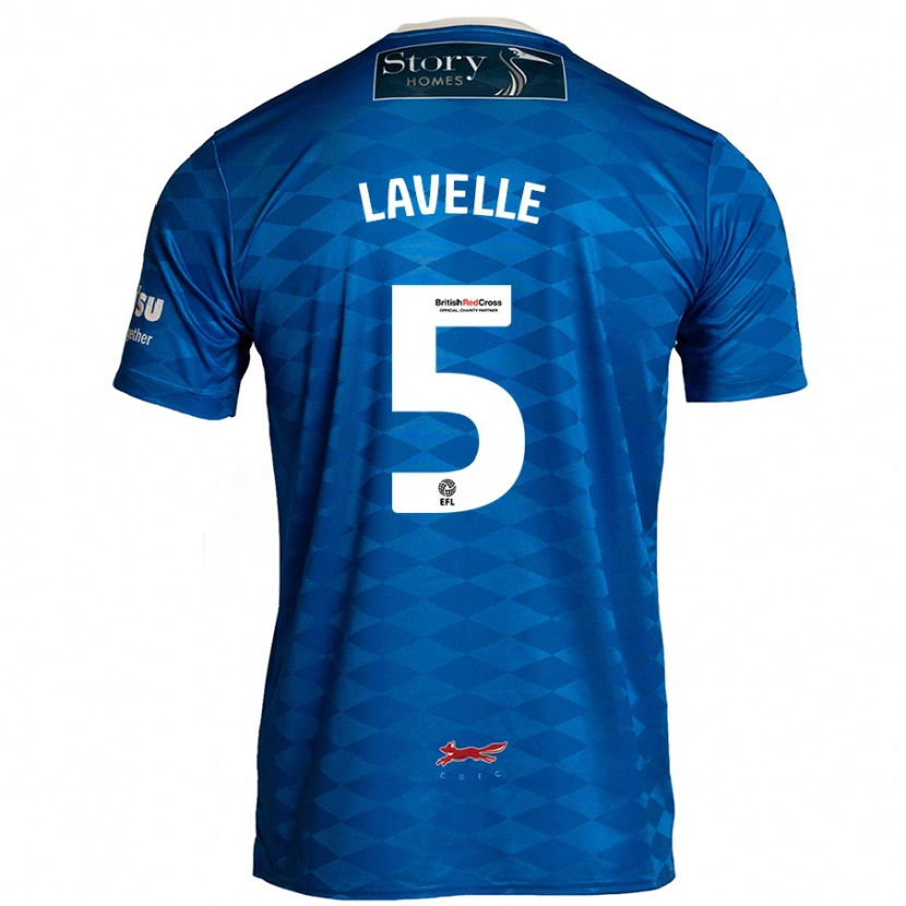 Danxen Mænd Sam Lavelle #5 Blå Hjemmebane Spillertrøjer 2024/25 Trøje T-Shirt