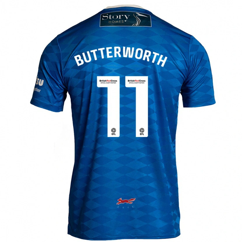 Danxen Mænd Daniel Butterworth #11 Blå Hjemmebane Spillertrøjer 2024/25 Trøje T-Shirt