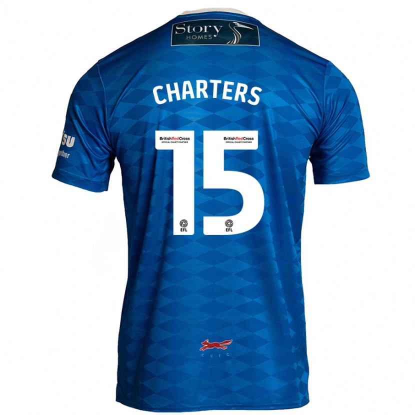 Danxen Mænd Taylor Charters #15 Blå Hjemmebane Spillertrøjer 2024/25 Trøje T-Shirt