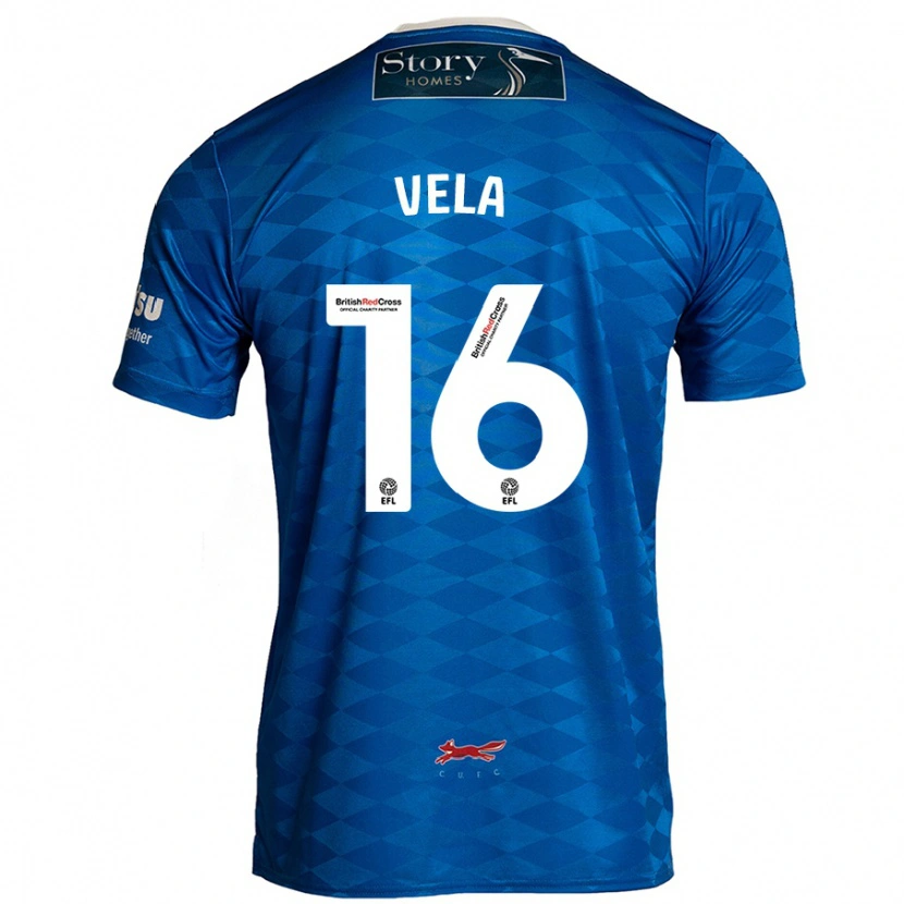 Danxen Mænd Josh Vela #16 Blå Hjemmebane Spillertrøjer 2024/25 Trøje T-Shirt
