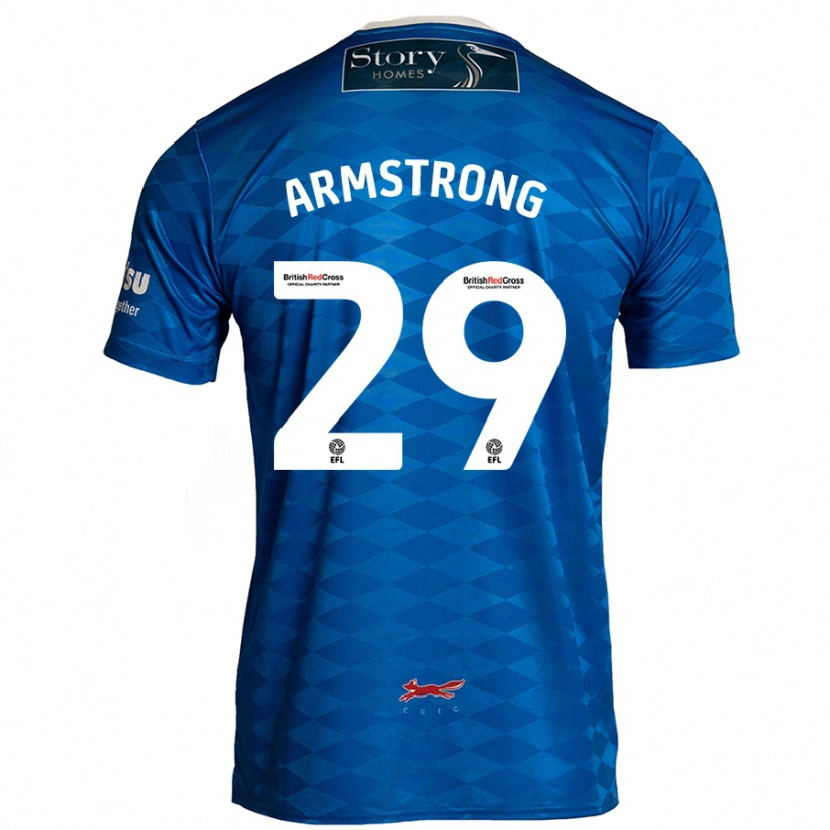 Danxen Mænd Luke Armstrong #29 Blå Hjemmebane Spillertrøjer 2024/25 Trøje T-Shirt