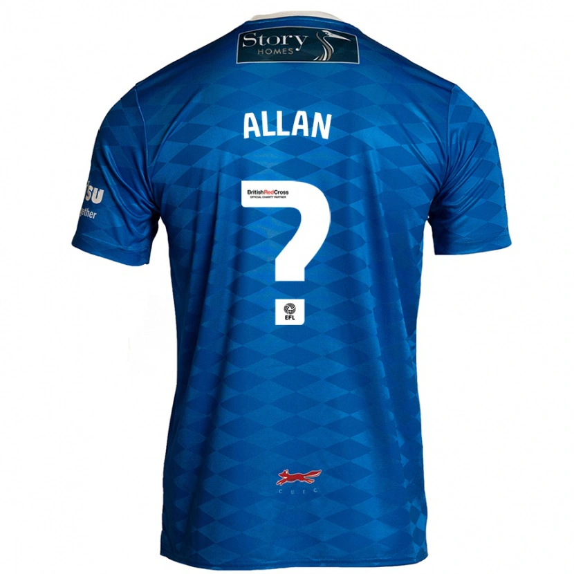 Danxen Mænd Jake Allan #0 Blå Hjemmebane Spillertrøjer 2024/25 Trøje T-Shirt