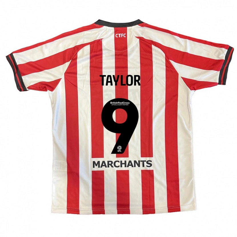 Danxen Mænd Matty Taylor #9 Rød Hvid Hjemmebane Spillertrøjer 2024/25 Trøje T-Shirt
