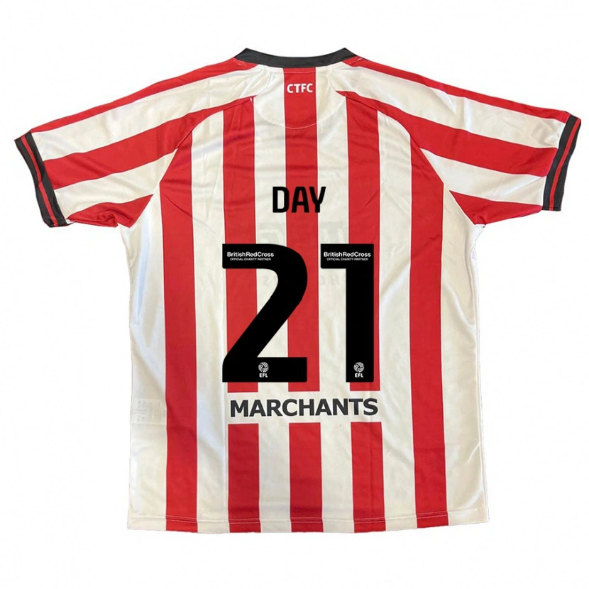 Danxen Mænd Joe Day #21 Rød Hvid Hjemmebane Spillertrøjer 2024/25 Trøje T-Shirt