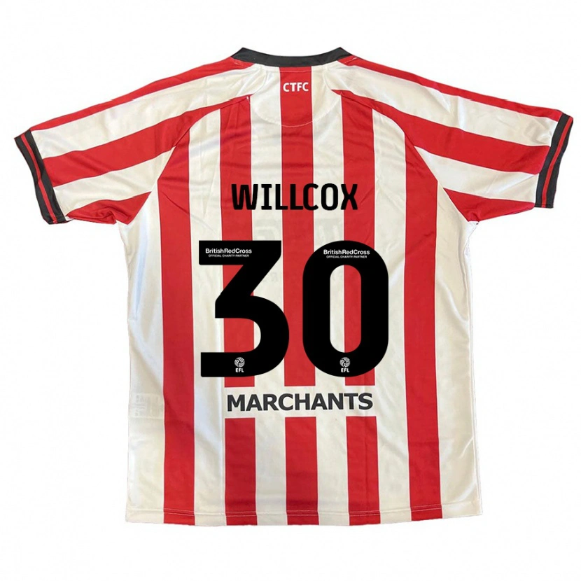 Danxen Mænd Freddy Willcox #30 Rød Hvid Hjemmebane Spillertrøjer 2024/25 Trøje T-Shirt