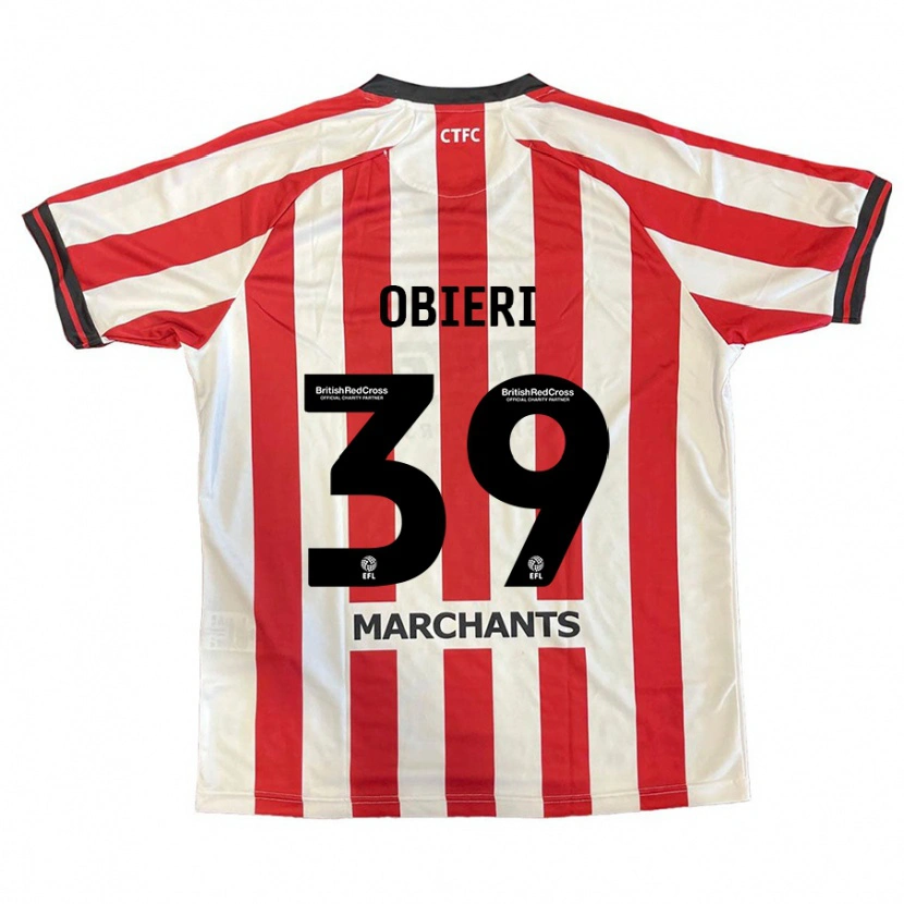 Danxen Mænd Sopuruchukwu Obieri #39 Rød Hvid Hjemmebane Spillertrøjer 2024/25 Trøje T-Shirt