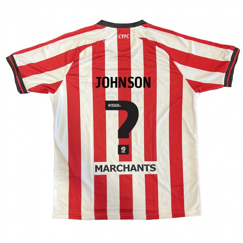 Danxen Mænd Lenny Johnson #0 Rød Hvid Hjemmebane Spillertrøjer 2024/25 Trøje T-Shirt