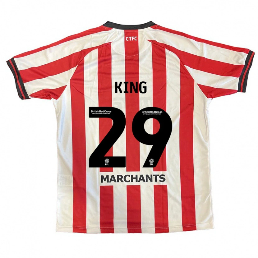 Danxen Mænd Tom King #29 Rød Hvid Hjemmebane Spillertrøjer 2024/25 Trøje T-Shirt