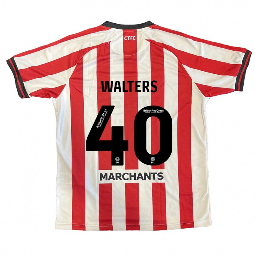 Danxen Mænd Cameron Walters #40 Rød Hvid Hjemmebane Spillertrøjer 2024/25 Trøje T-Shirt