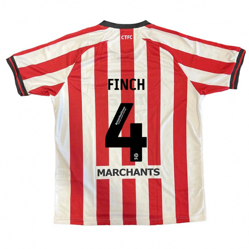 Danxen Mænd Holly Finch #4 Rød Hvid Hjemmebane Spillertrøjer 2024/25 Trøje T-Shirt