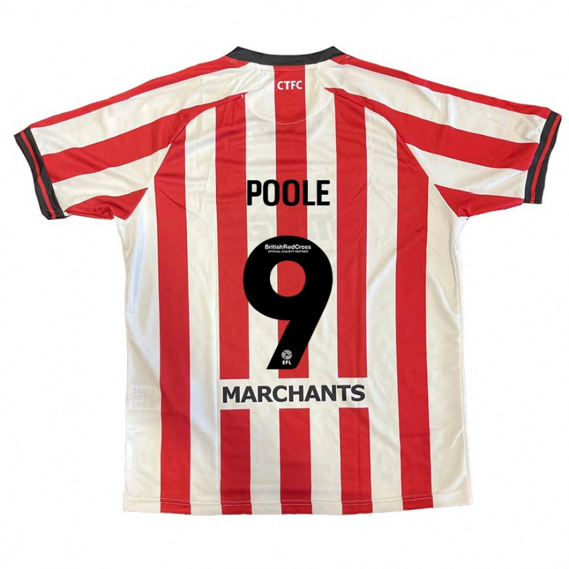 Danxen Mænd Phoebie Poole #9 Rød Hvid Hjemmebane Spillertrøjer 2024/25 Trøje T-Shirt