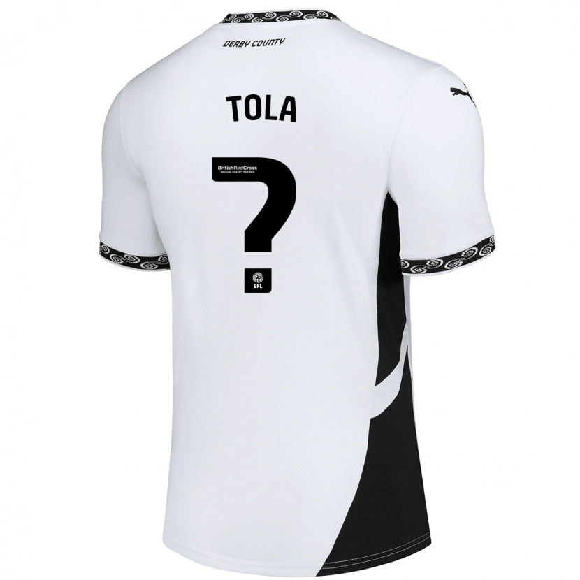 Danxen Mænd Marcel Tola #0 Hvid Sort Hjemmebane Spillertrøjer 2024/25 Trøje T-Shirt