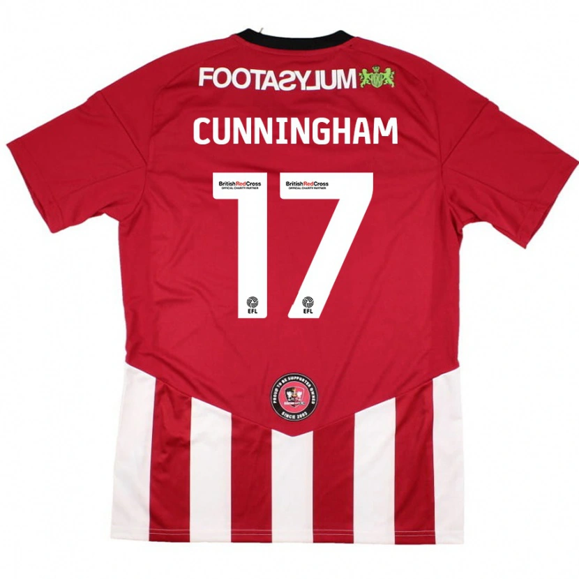 Danxen Mænd Zoe Cunningham #17 Rød Hvid Hjemmebane Spillertrøjer 2024/25 Trøje T-Shirt